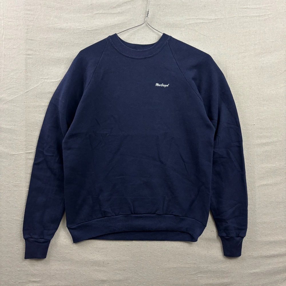 MacGregor‎ Sweatshirt Mens XL Navy Blue Vintage 90s Made in USA Raglan Crewneck